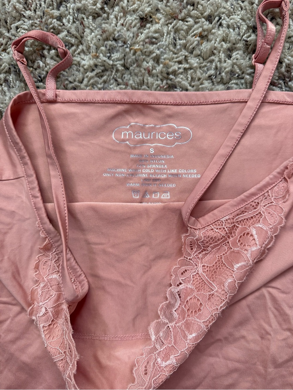 Maurices Rose Pink Lace-Trim Cami - Picture 2 of 3